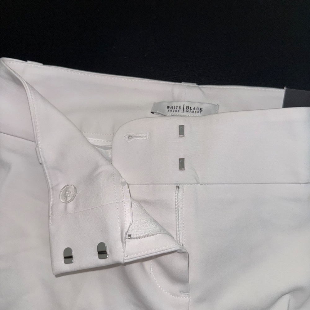 WHBM White Ankle Dress Pants - Size 00 Slim - Picture 3 of 6